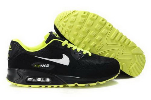 Nike Air Max 90 Mens Shoes Black White Volt